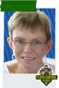 Ann Riddle Riedling headshot with FCHS Highlander.